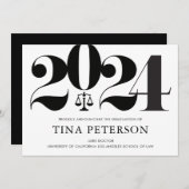 ロースクール卒業発表 招待状 (正面/裏面)