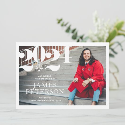ロースクール卒業発表 招待状 (スタンド正面)