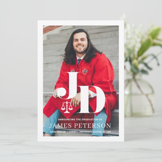 ロースクール卒業発表 招待状 (スタンド正面)