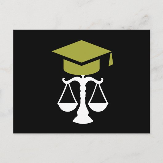 ロースクール卒業発表/招待状 案内ポストカード (正面)