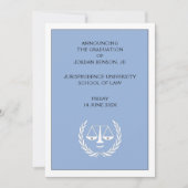 ロースクール卒業発表 案内状 (正面)