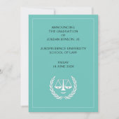 ロースクール卒業発表 案内状 (正面)