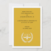 ロースクール卒業発表 案内状 (正面)