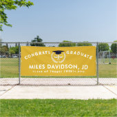 ロースクール卒業金ゴールドバナー 横断幕 (インサイチュ)