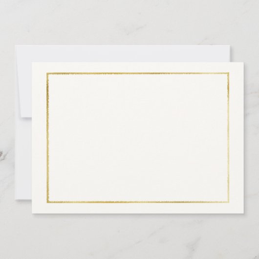 ロースクール卒業金ゴールドフレームモダン写真 招待状 (裏面)