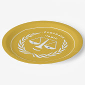 ロースクール卒業金ゴールド紙プレート ペーパープレート (アングル)