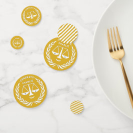 ロースクール卒業金ゴールド コンフェッティ