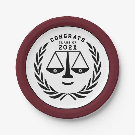 ロースクール卒業2025 ペーパープレート (正面)