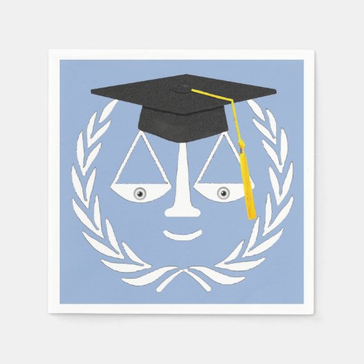 ロースクール卒業 スタンダードカクテルナプキン (正面)