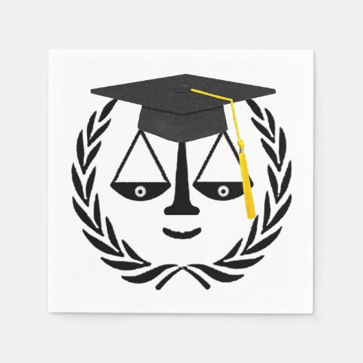 ロースクール卒業 スタンダードカクテルナプキン (正面)