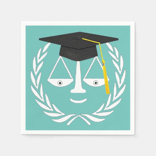 ロースクール卒業 スタンダードカクテルナプキン (正面)