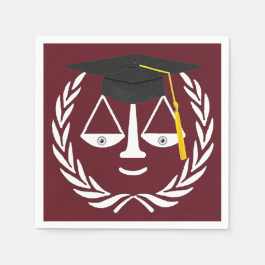 ロースクール卒業 スタンダードカクテルナプキン (正面)