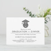 ロースクール卒業 |ミニマル招待状 招待状 (スタンド正面)