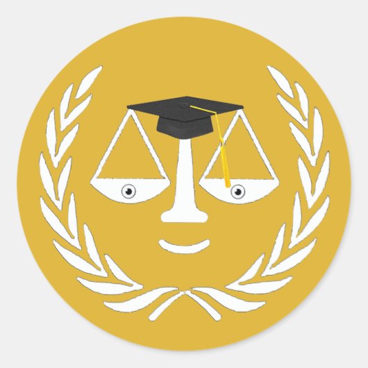 ロースクール卒業 ラウンドシール (正面)