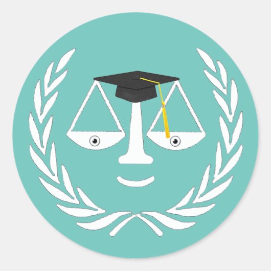 ロースクール卒業 ラウンドシール (正面)