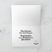 ロースクール卒業、息子、ユーモア カード (内部)