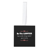 ロースクール弁護士女性卒業生 – 卒業 キューブオーナメント (正面)