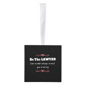 ロースクール弁護士女性卒業生 – 卒業 キューブオーナメント (右)