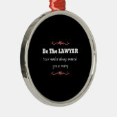 ロースクール弁護士女性卒業生 – 卒業 メタルオーナメント (右)