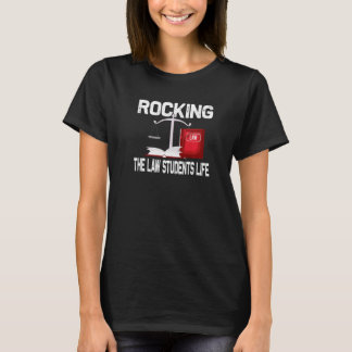 ロースクール生活をロックする - おもしろい法学生 Tシャツ