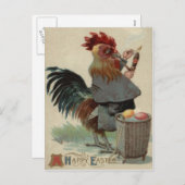 ロースターイースターカラーのエッグパイプ葉巻 シーズンポストカード (正面/裏面)