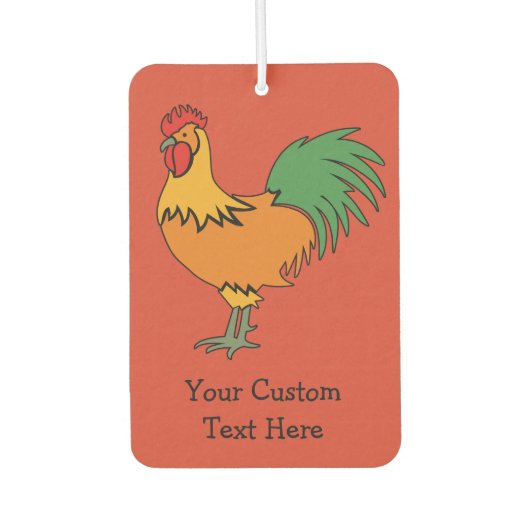 ロースターカスタム文字&カラーエアーフレッシュナー カーエアーフレッシュナー (正面)