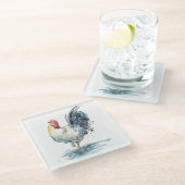 ロースタースプラッシュ – 水彩 ガラスコースター (アングル)