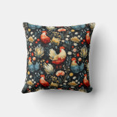 ロースターチキンファームハウスネイビーブルーファーム クッション (裏面)