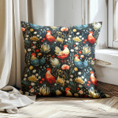 ロースターチキンファームハウスネイビーブルーファーム クッション