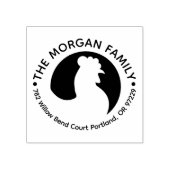 ロースターファミリー名差出人住所ゴム印 ラバースタンプ (インプリント)