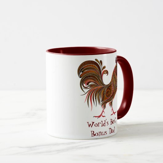ロースターファームチキンワールドズ最高のボーナスパパ マグカップ (正面右)