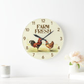 ロースターボタニカルファームフレッシュラージラウンドクロック ラージ壁時計 (ホーム)