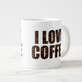 ローストコーヒー豆フォント ジャンボコーヒーマグカップ (正面右)