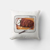 ローストターキーの胸の漫画イラストレーション クッション (正面)