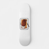 ローストターキーの胸の漫画イラストレーション スケートボード (正面)