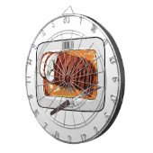 ローストターキーの胸の漫画イラストレーション ダーツボード (正面右)