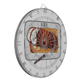 ローストターキーの胸の漫画イラストレーション ダーツボード (正面左)