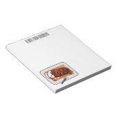 ローストターキーの胸の漫画イラストレーション ノートパッド (アングル)