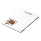 ローストターキーの胸の漫画イラストレーション ノートパッド (回転)