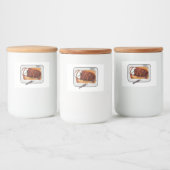 ローストターキーの胸の漫画イラストレーション フードラベル (ボトル)