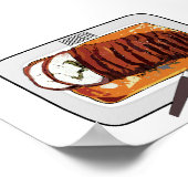 ローストターキーの胸の漫画イラストレーション ポスター (角)