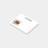 ローストターキーの胸の漫画イラストレーション ポストイット (アングル)