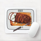 ローストターキーの胸の漫画イラストレーション マウスパッド (マウス)