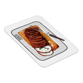 ローストターキーの胸の漫画イラストレーション マグネット (右側)