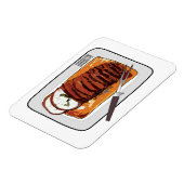 ローストターキーの胸の漫画イラストレーション マグネット (左側)