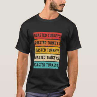 ローストターキーヴィンテージレストランフードファンデートE Tシャツ