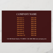 ローストチキンデリショップダイナーケータリング チラシ (裏面)