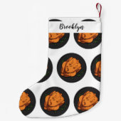 ローストチキン漫画イラストレーション スモールクリスマスストッキング (裏面)