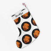 ローストチキン漫画イラストレーション スモールクリスマスストッキング (裏面 (吊り時))
