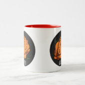 ローストチキン漫画イラストレーション ツートーンマグカップ (中央)